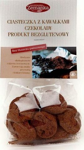 Zemanka Ciasteczka z Kawałkami Czekolady Bezglutenowe Bio 100 g - Zemanka (8594071210960) - 31860 1