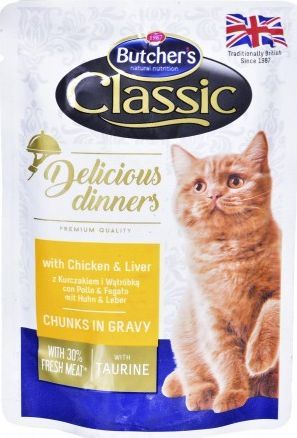 Butcher’s Classic Delicious Dinners kurczak/wątróbka w sosie - saszetka 100 g 1