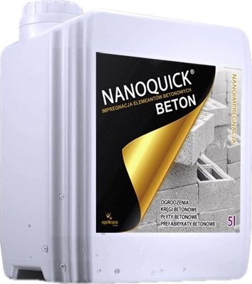 NANOQUICK NANOQUICK Beton impregnat do hydrofobizacji betonu bezbarwny 5L 1