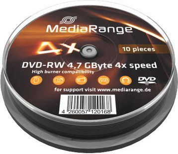 MediaRange DVD-RW 4.7 GB 4x 10 sztuk (MR450) 1