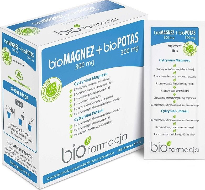 Biofarmacja Bio Magnez 300Mg + Bio Potas 300Mg 30 Saszetek Biofarmacja 1