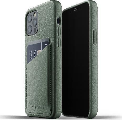 Mujjo Mujjo Full Leather Wallet Case - etui skórzane do iPhone 12/12 Pro (zielone) 1