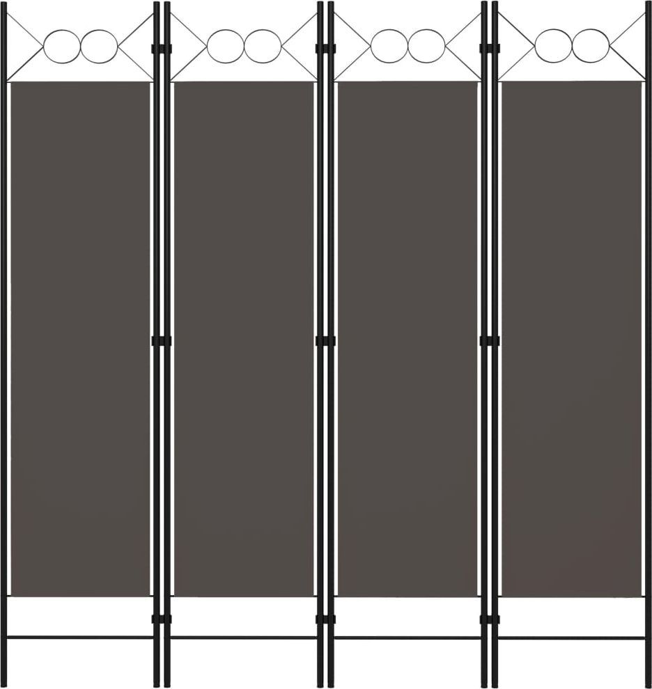 vidaXL Parawan 4-panelowy, antracytowy, 160 x 180 cm 1