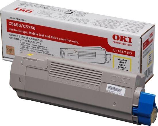 Toner OKI C5650/5750 Yellow Oryginał  (43872305) 1