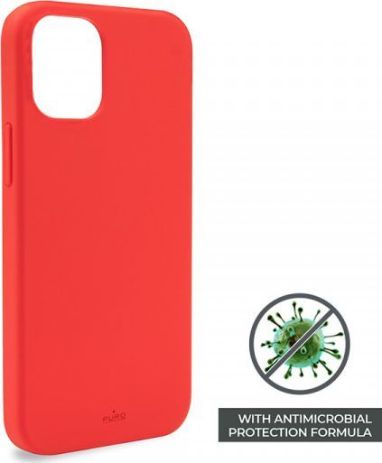 PURO ICON Anti-Microbial Cover - Etui iPhone 12 Mini (czerwony) 1