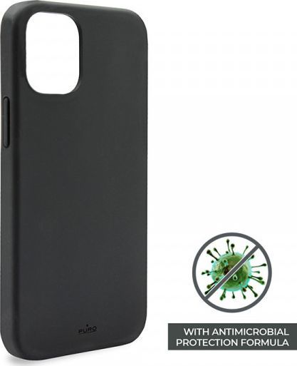 PURO ICON Anti-Microbial Cover - Etui iPhone 12 Mini (czarny) 1