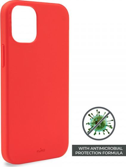 PURO ICON Anti-Microbial Cover - Etui iPhone 12 / 12 Pro (czerwony) 1