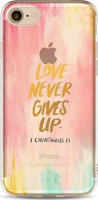 Upominkarnia ETUI NA TELEFON IPHONE 6/6S - LOVE NEVER GIVES UP ETUI17WZ7 uniwersalny 1