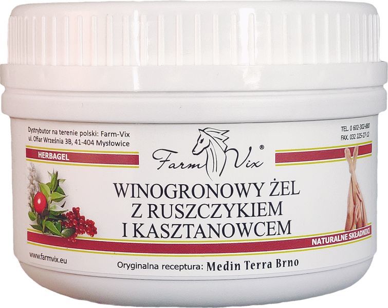 Farm-Vix Żel Winogronowy Z Ruszczykiem I Kasztanowcem 350G Farm-Vix 1