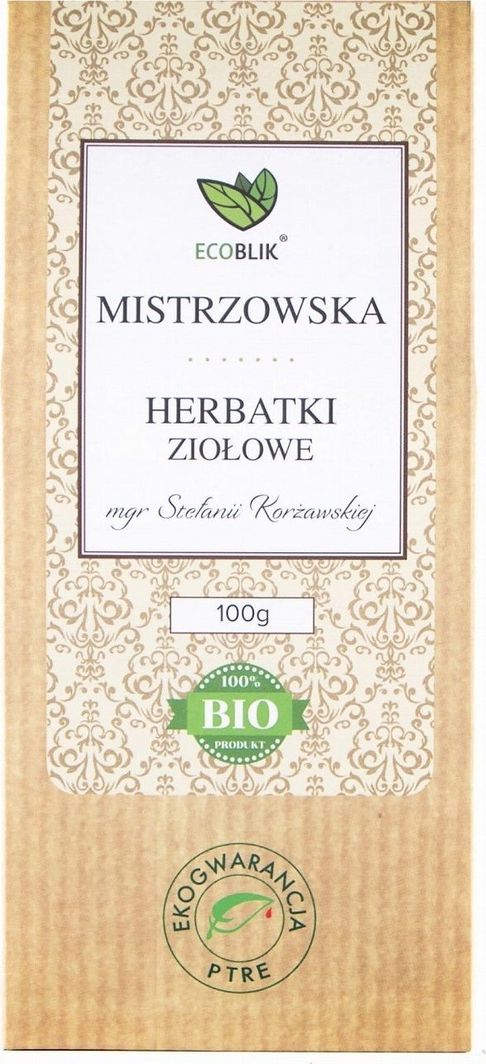 Ecoblik Mistrzowska Herbatka Ziołowa 100G Ecoblik Ziele Majeranku Owoce Anyżku Owoce Kminku Owoc Głogu Kwiat Dziewanny 1