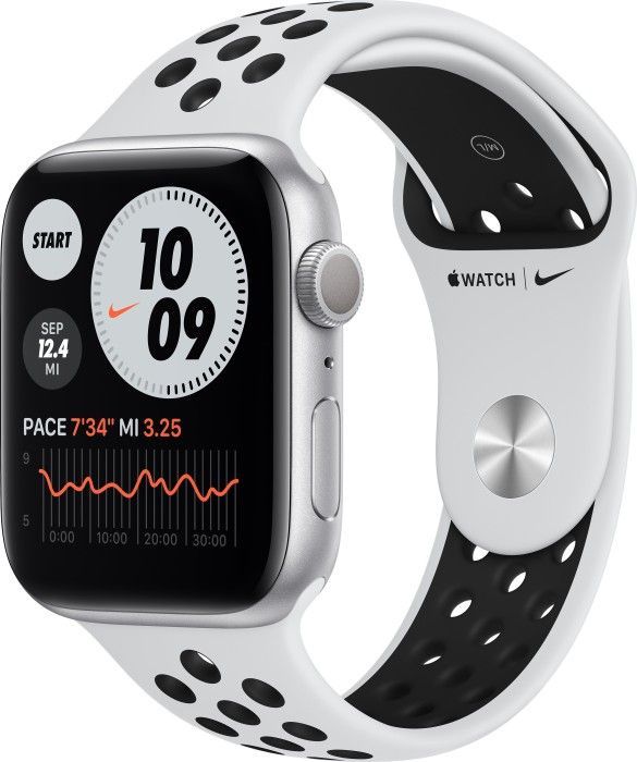 Smartwatch Apple Watch Series 6 Nike GPS 44mm Silver Alu White Sport Biały  (MG293FD/A) 1