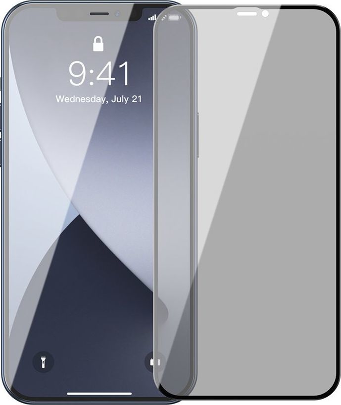Baseus Szkło hartowane z filtrem prywatyzującym 0.23mm Baseus Apple iPhone 12 mini (2szt.) 1