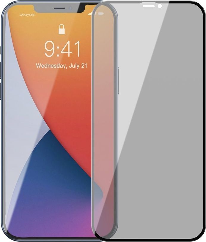 Baseus Szkło hartowane z filtrem prywatyzującym 0.23mm Baseus Apple iPhone 12/12 Pro (2szt.) 1