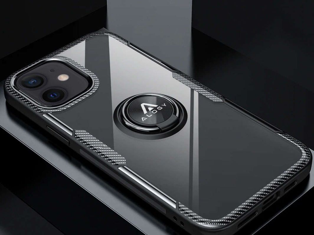 Alogy Etui do telefonu Ring Holder do Apple iPhone 12 mini 5.4 czarne uniwersalny 1