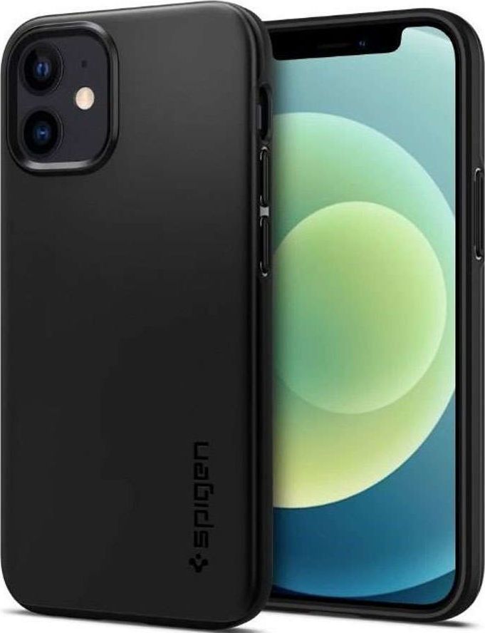 Spigen Etui do telefonu Thin Fit do Apple iPhone 12 Mini 5.4 Black uniwersalny 1