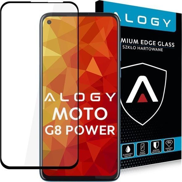 Alogy Alogy Szkło na telefon case friendly Full Glue do Motorola Moto G8 Power czarne uniwersalny 1