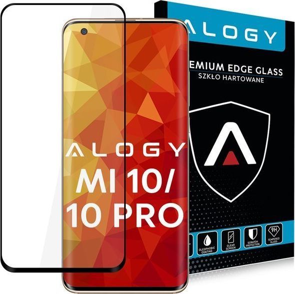 Alogy Alogy Szkło na telefon case friendly Full Glue do Xiaomi Mi 10/ 10 Pro Czarne uniwersalny 1