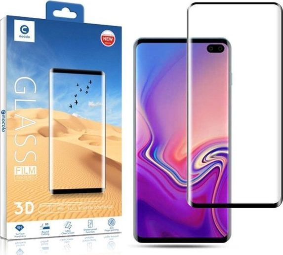 Alogy Szkło na telefon Mocolo 3D Full Screen do Samsung Galaxy S10 Plus czarne uniwersalny 1