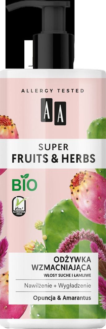AA AA Super Fruits & Herbs Odżywka do włosów wzmacniająca Opuncja & Amarantus 500ml 1