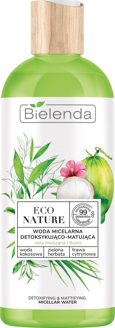 Bielenda Woda Micelarna Eco Nature Kokos & Zielona Herbata & Trawa Cytrynowa 500 ml 1