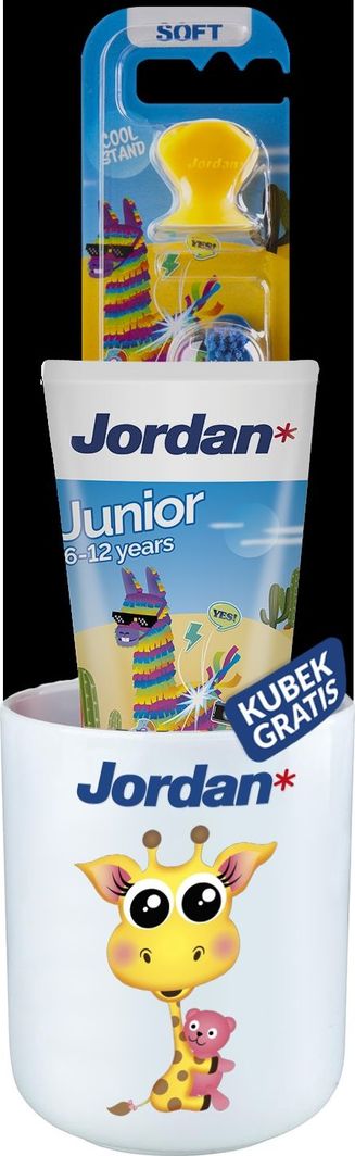 Jordan  Zestaw dla dzieci ppasta do zębów 6-12 lat 50ml+szczoteczka+kubek 1