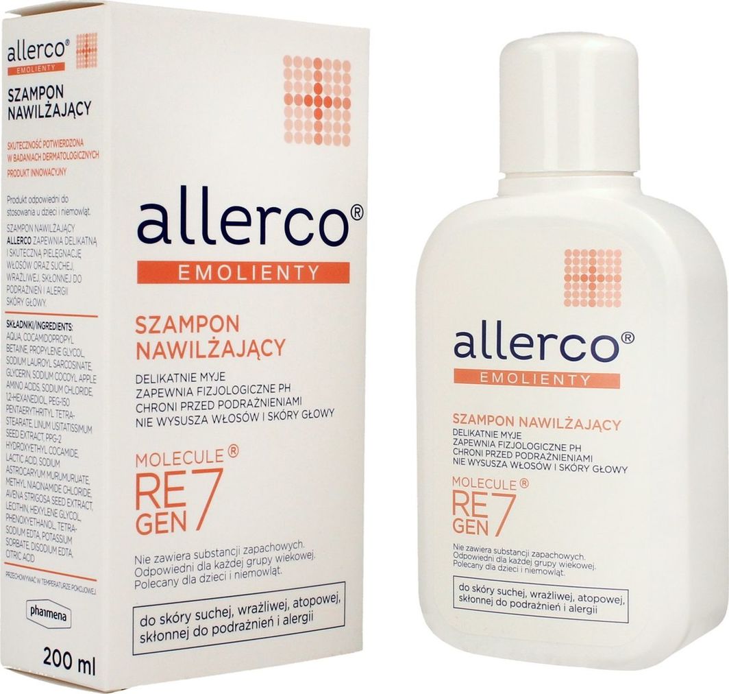 Allerco Emolienty szampon nawilżający dla skóry suchej, wrażliwej i atopowej 1