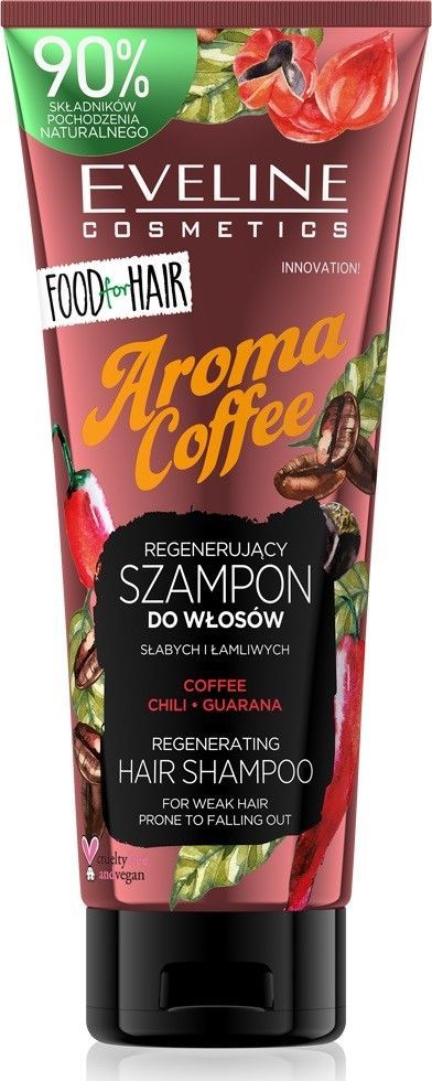 Eveline Food for Hair Aroma Coffee szampon regeneracja i wzmocnienie 1