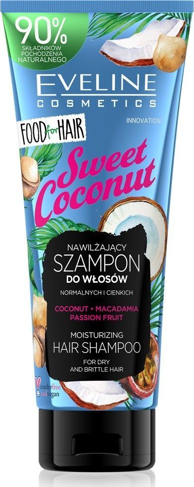 Eveline Food for Hair Sweet Coconut Szampon do włosów normalnych i cienkich 1