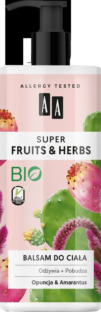  AA AA Super Fruits & Herbs Balsam do ciała odżywczo-pobudzający Opuncja i Amarantus 500ml 1
