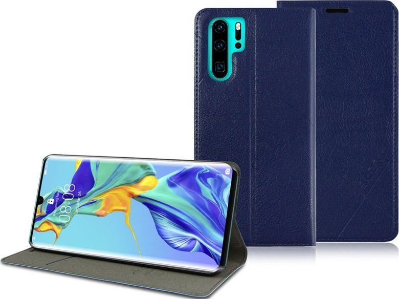 Alogy Etui na telefon Alogy portfel do Huawei P30 Pro Granatowe uniwersalny 1