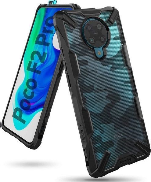 Ringke Ringke Fusion X Etui na telefon do Pocophone F2 Pro/Redmi K30 Pro Black uniwersalny 1