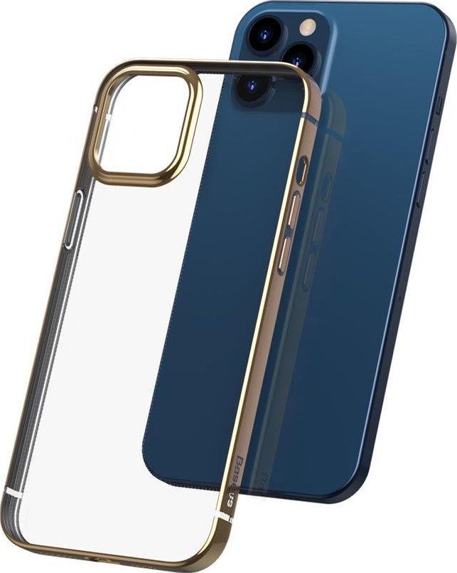 Baseus Przezroczyste etui Baseus Shining Case Apple iPhone 12 Pro Max (złote) 1