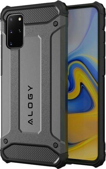 Alogy Etui Alogy Hard Armor do Samsung Galaxy S20 Plus szare + Szkło Alogy Full uniwersalny 1