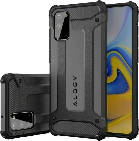 Alogy Etui Alogy Hard Armor do Samsung Galaxy S20 szare + Szkło Alogy Full uniwersalny 1