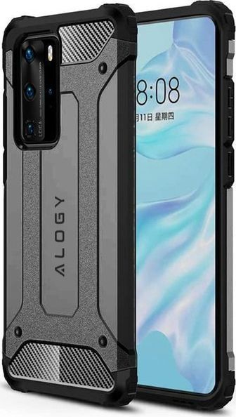 Alogy Etui Alogy Hard Armor do Huawei P40 Pro szare + Szkło Alogy Full uniwersalny 1
