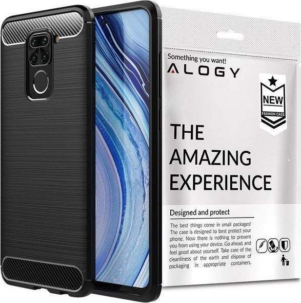 Alogy Etui Alogy Rugged Armor do Xiaomi Redmi 10X/ 10X Pro/ Note 9 czarne + Szkło Alogy uniwersalny 1