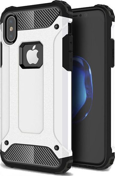 Alogy Etui Pancerne Alogy Apple iPhone X Xs Hard Armor Białe + Szkło uniwersalny 1