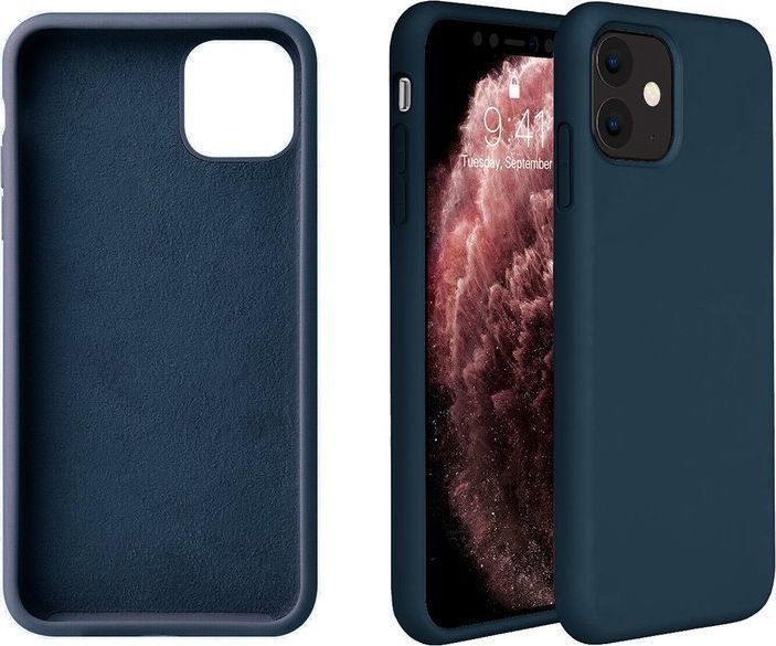 Alogy Etui Alogy Thin Soft Case do Apple iPhone 11 granatowe + Szkło Alogy uniwersalny 1