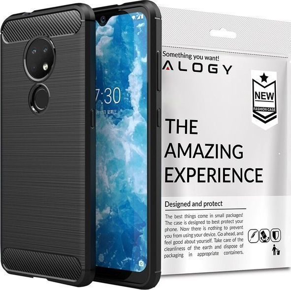 Alogy Etui Alogy Rugged Armor do Nokia 6.2/ 7.2 czarne + Szkło Alogy uniwersalny 1