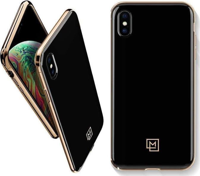 Spigen Etui Spigen LA Manon Apple iPhone Xs Max Gold Black + Szkło SGP uniwersalny 1