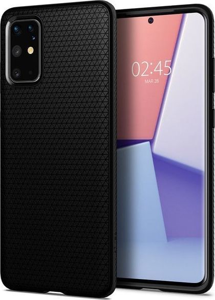 Spigen Etui Spigen Liquid Air do Samsung Galaxy S20 Plus Matte Black + Szkło Alogy Full uniwersalny 1