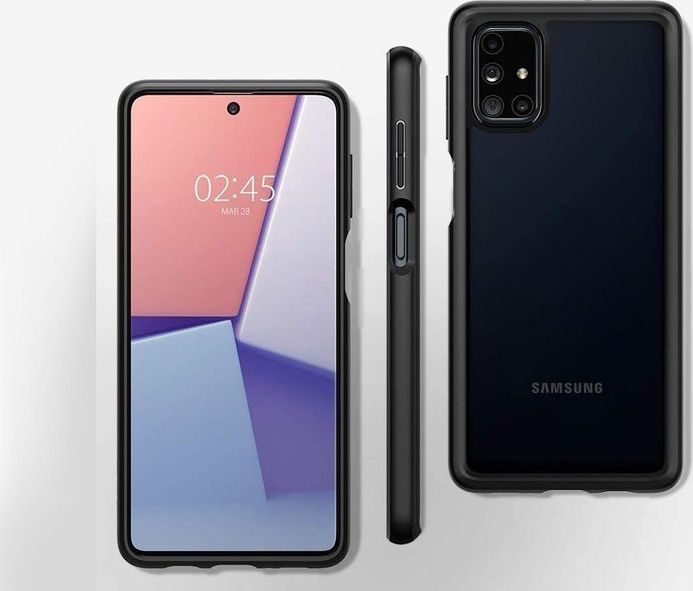 Spigen Etui Spigen Ultra Hybrid do Samsung Galaxy M51 Matte Black + Szkło 3mk uniwersalny 1
