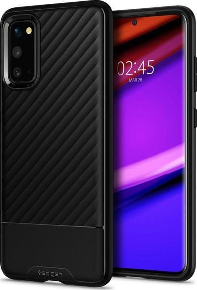 Spigen Etui Spigen Core Armor do Samsung Galaxy S20 Black + Szkło Alogy FG uniwersalny 1