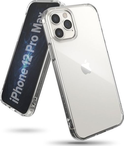 Ringke Etui ochronne Ringke Fusion do Apple iPhone 12 Pro Max 6.7 Clear + Szkło Alogy uniwersalny 1