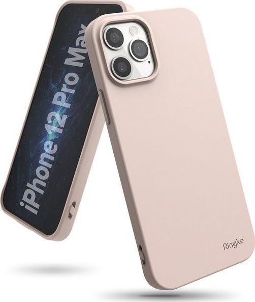 Ringke Etui obudowa Ringke Air S do Apple iPhone 12 Pro Max Pink Sand + Szkło Alogy uniwersalny 1