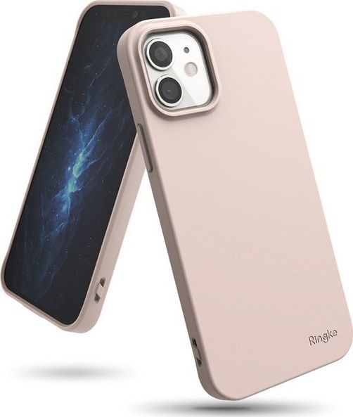 Ringke Etui obudowa Ringke Air S do Apple iPhone 12 Mini 5.4 Pink Sand + Szkło Alogy uniwersalny 1