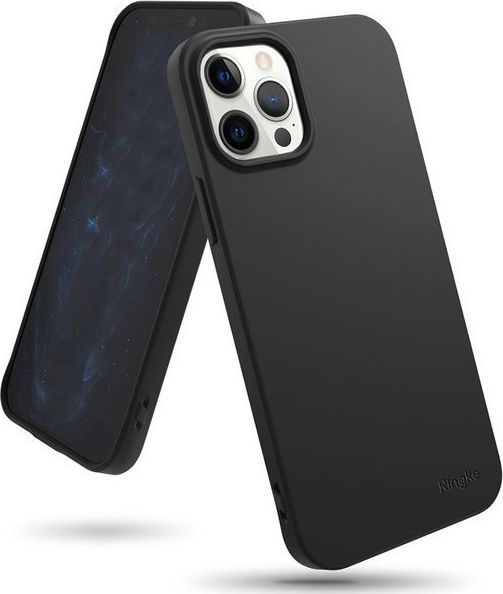 Ringke Etui Ringke Air S do Apple iPhone 12/ 12 Pro 6.1 Czarne + Szkło Alogy uniwersalny 1
