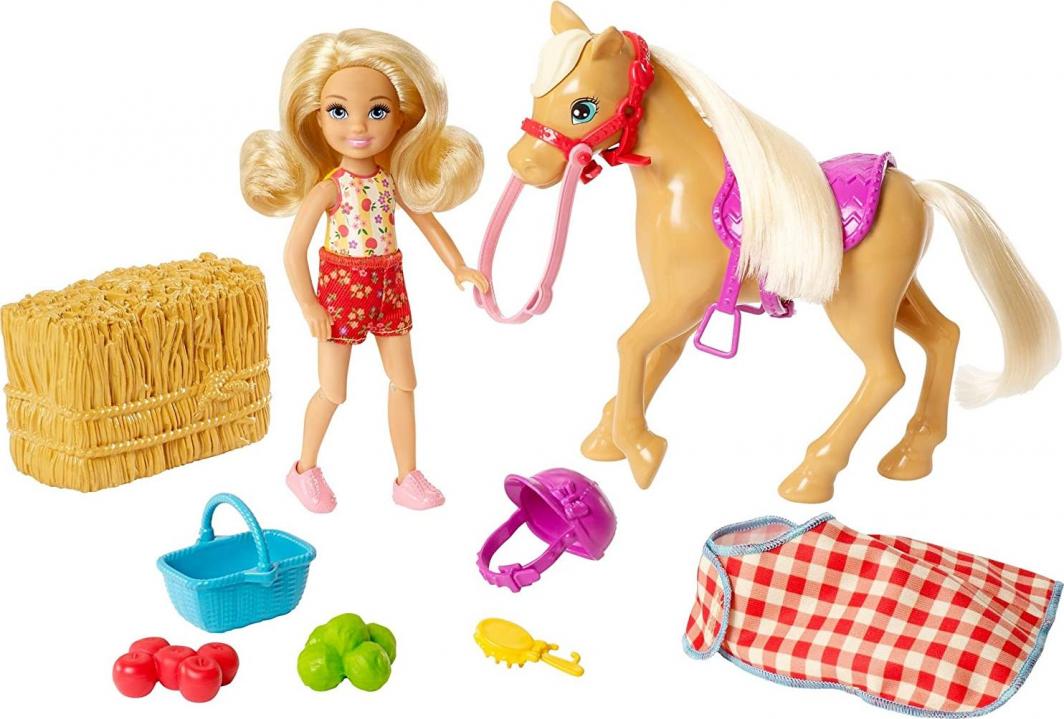 Lalka Barbie Mattel Sweet Orchard Farm - Chelsea i kucyk (GFF50) 1