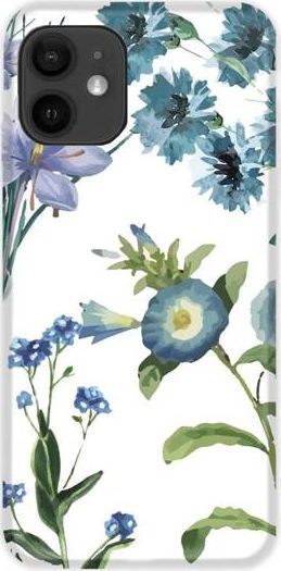 CaseGadget ETUI NADRUK NIEBIESKIE KWIATY NA BIAŁYM IPHONE 12 MINI 5,4 standard 1