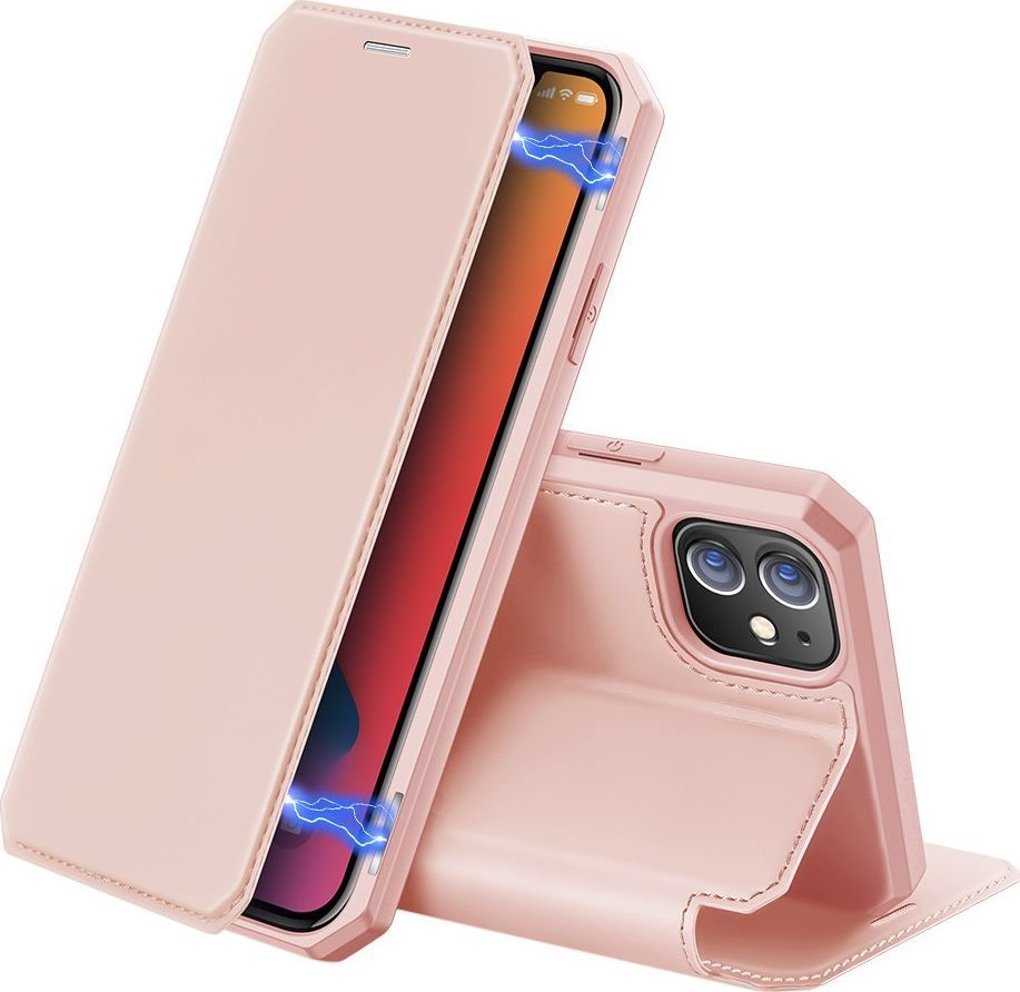 Dux Ducis DUX DUCIS Skin X kabura etui pokrowiec z klapką iPhone 12 Pro / iPhone 12 różowy uniwersalny 1